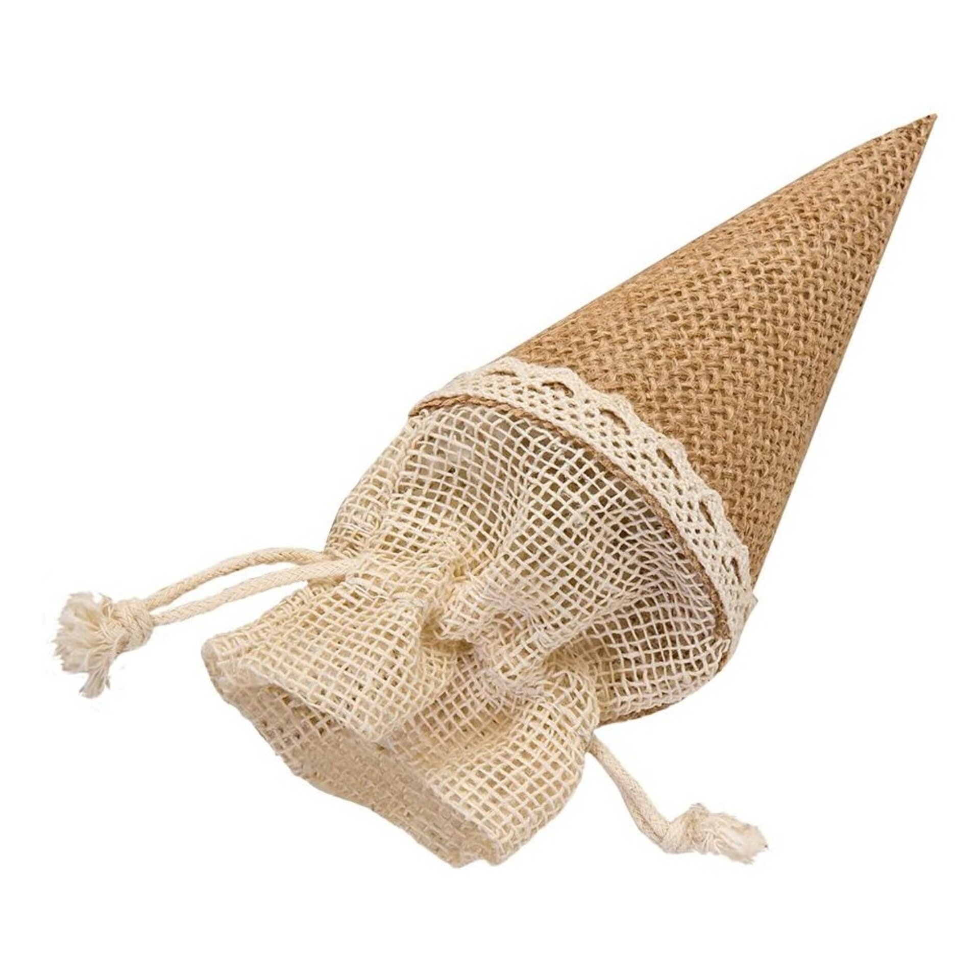 cono bolsa de yute min 12 precio ud 1,25€ - 1