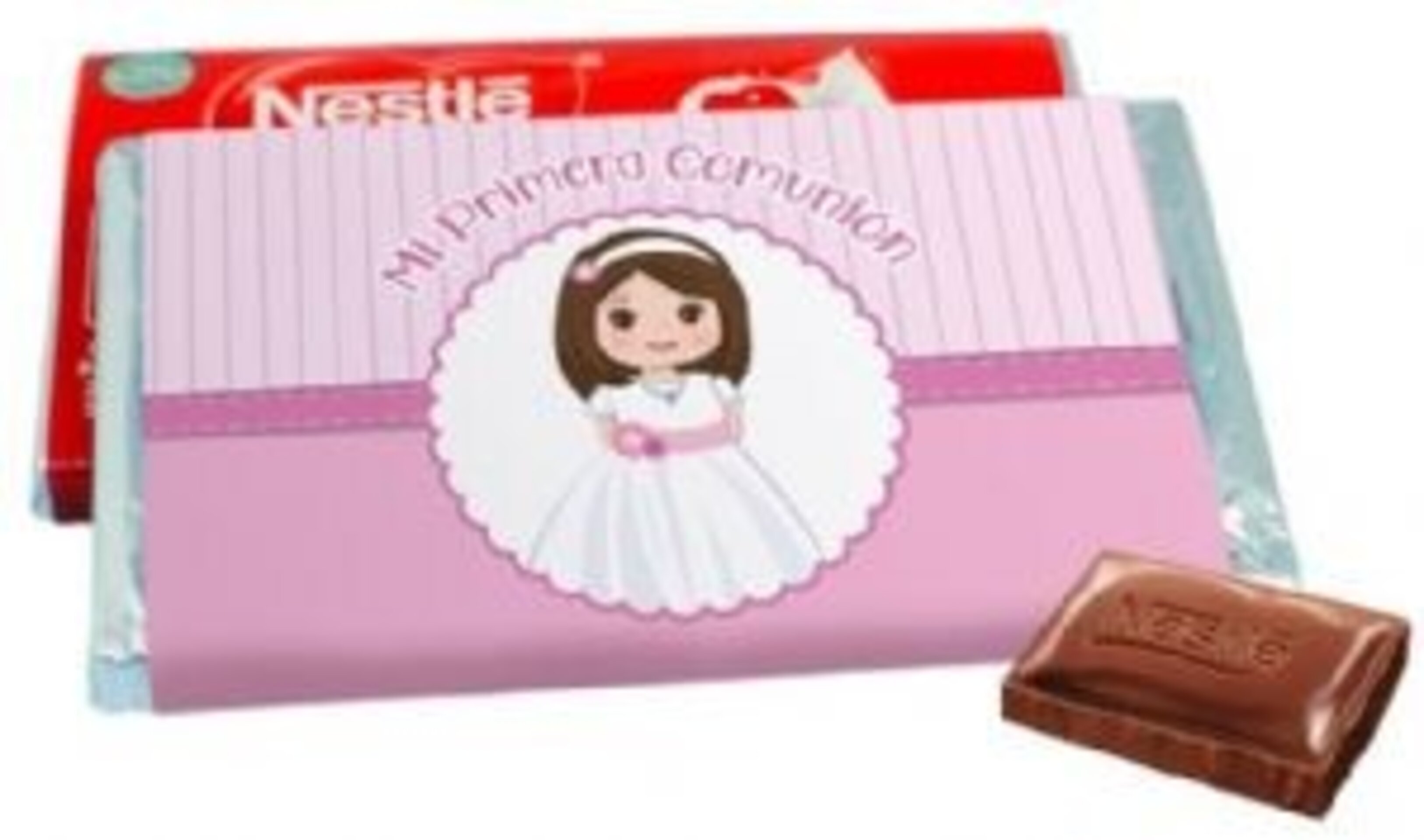 TABLETA CHOCOLATE NIÑO / NIÑA COMUNIÓN 12,5X7,6 CM - 2