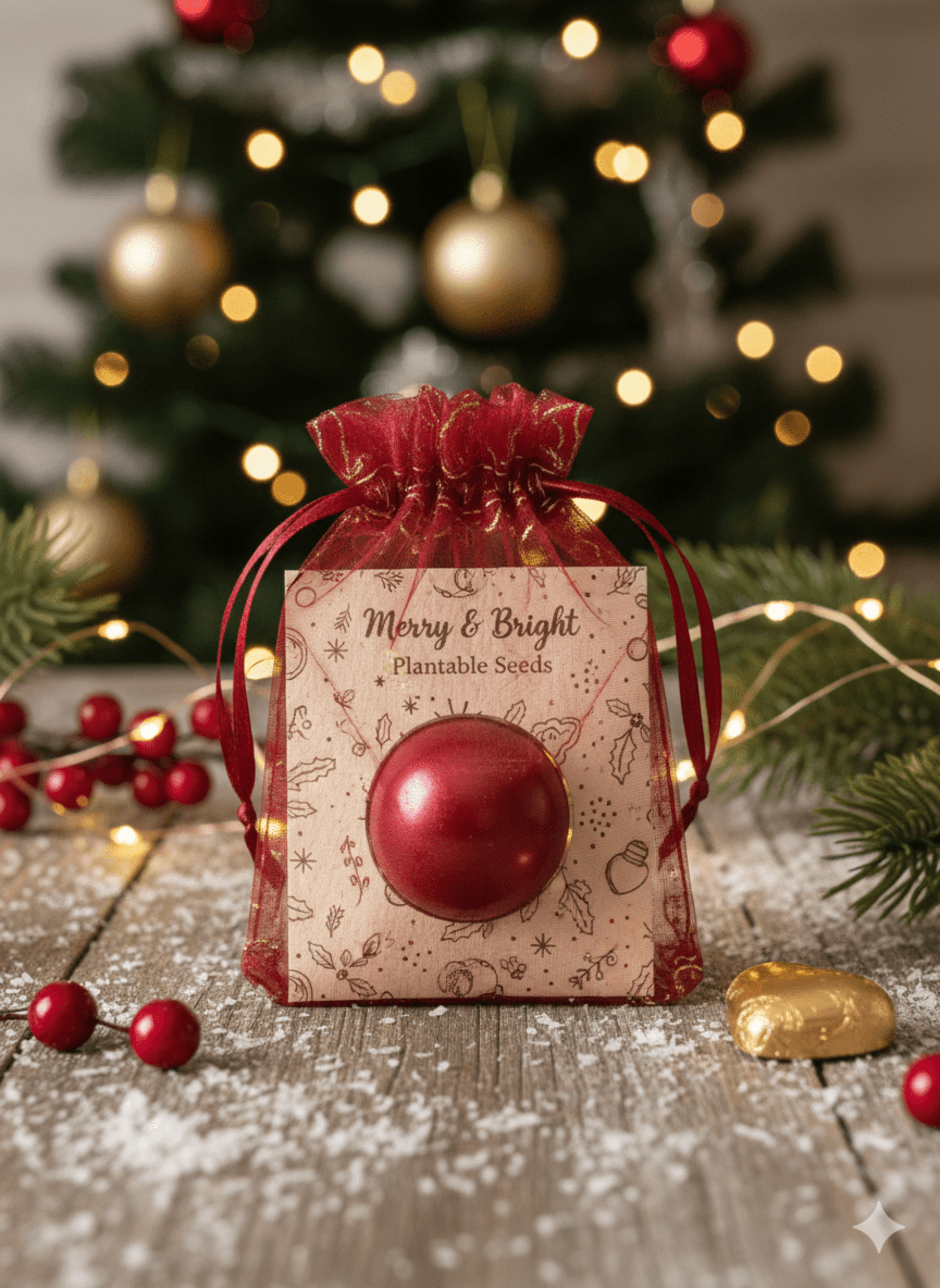 Bálsamo labial redondo con papel de semillas + bombón - 3