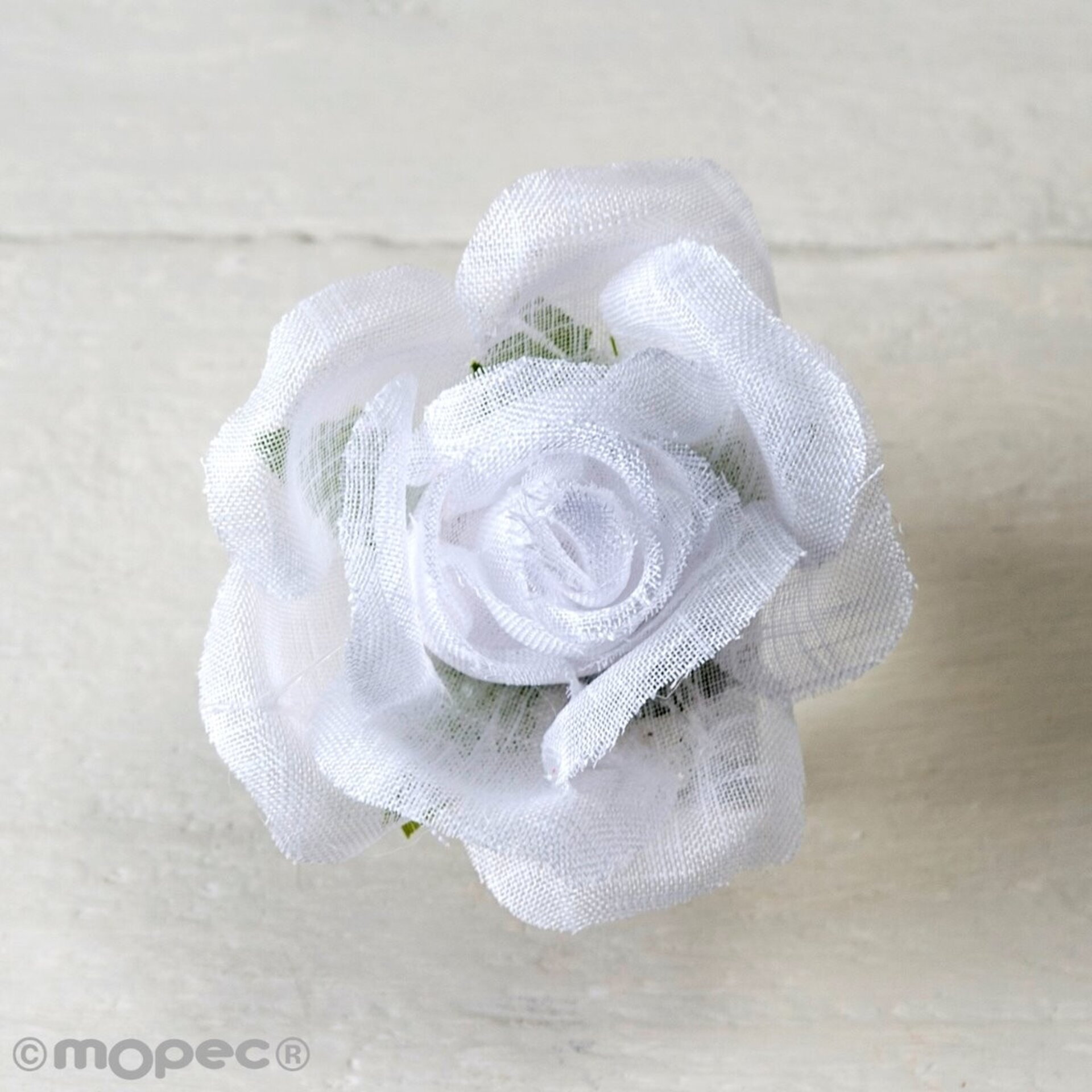 Broche camelia blanco min 12 precio ud 0,80 € - 1