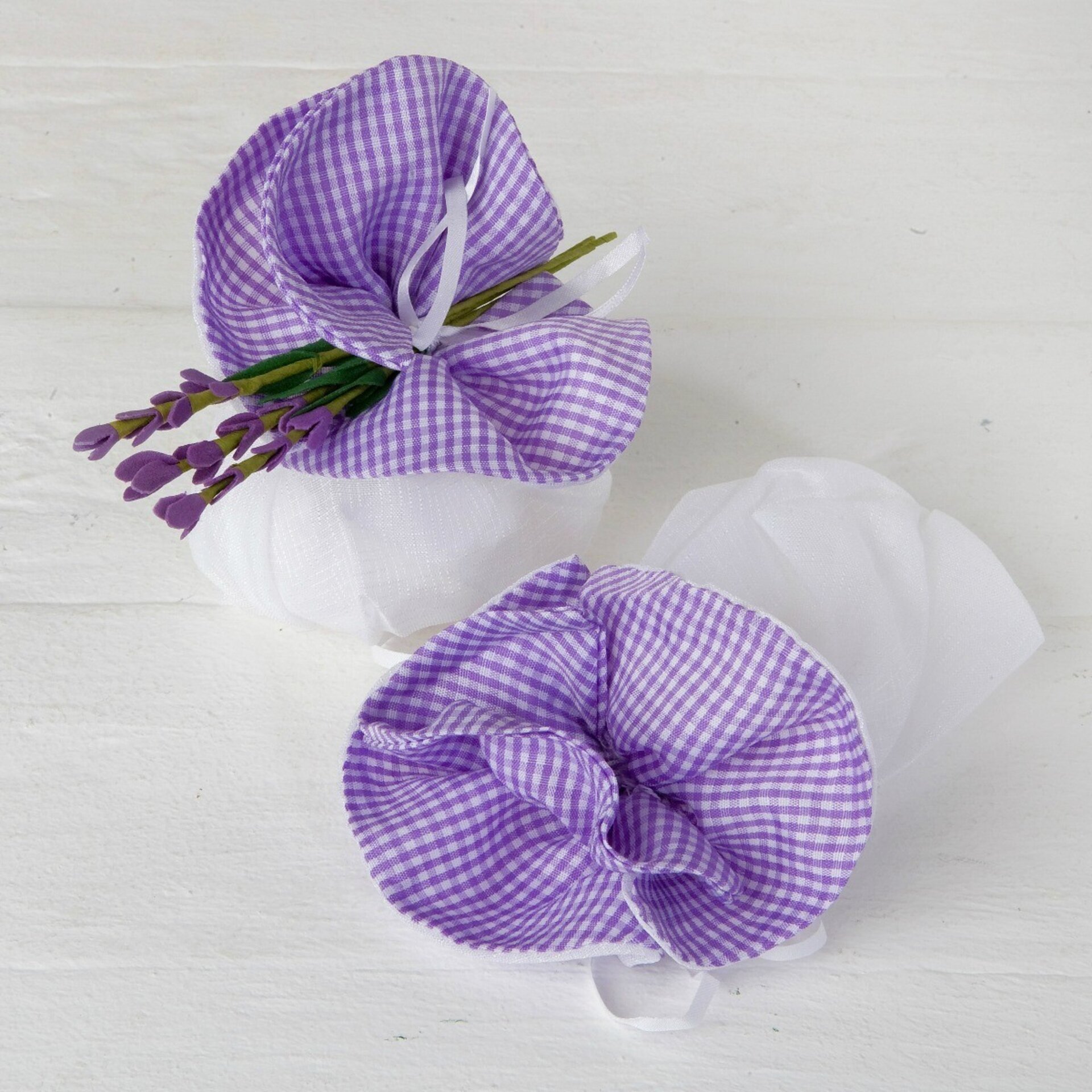 Saquito grande cuadros lila min 24 precio ud 0,90€ - 1