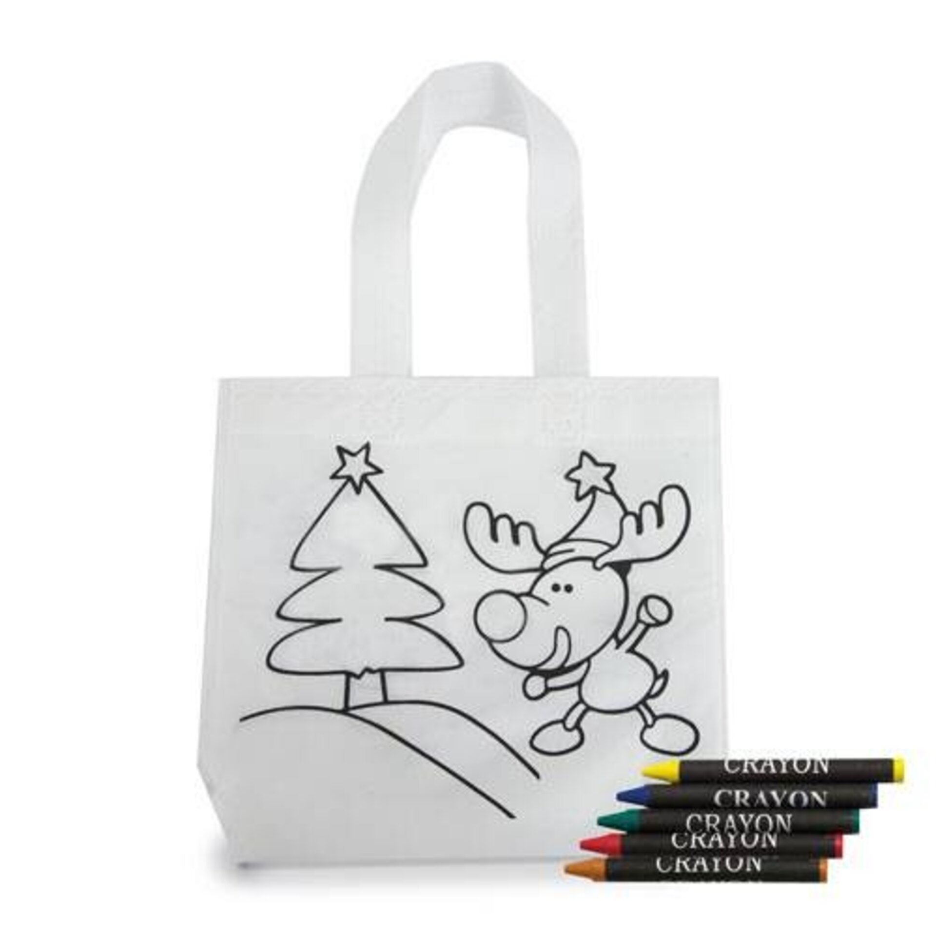 PACK 10 BOLSAS PARA COLOREAR RENO NAVIDAD + CERAS - 2