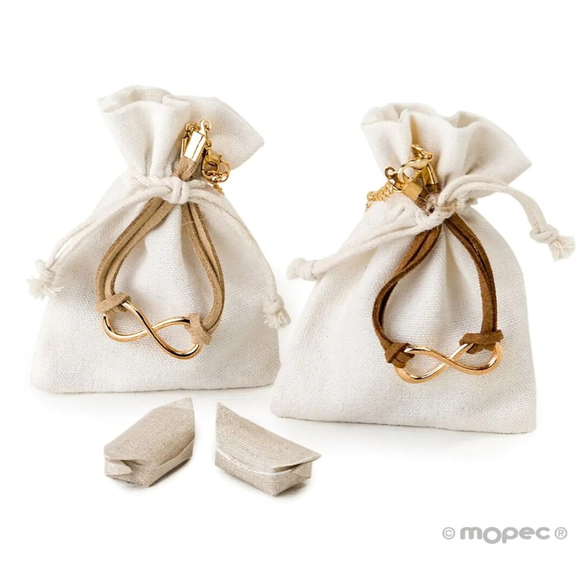 Pulsera infinito adornada en bolsa 2.60€ stdo. 2 caramelos,min.4 - 1