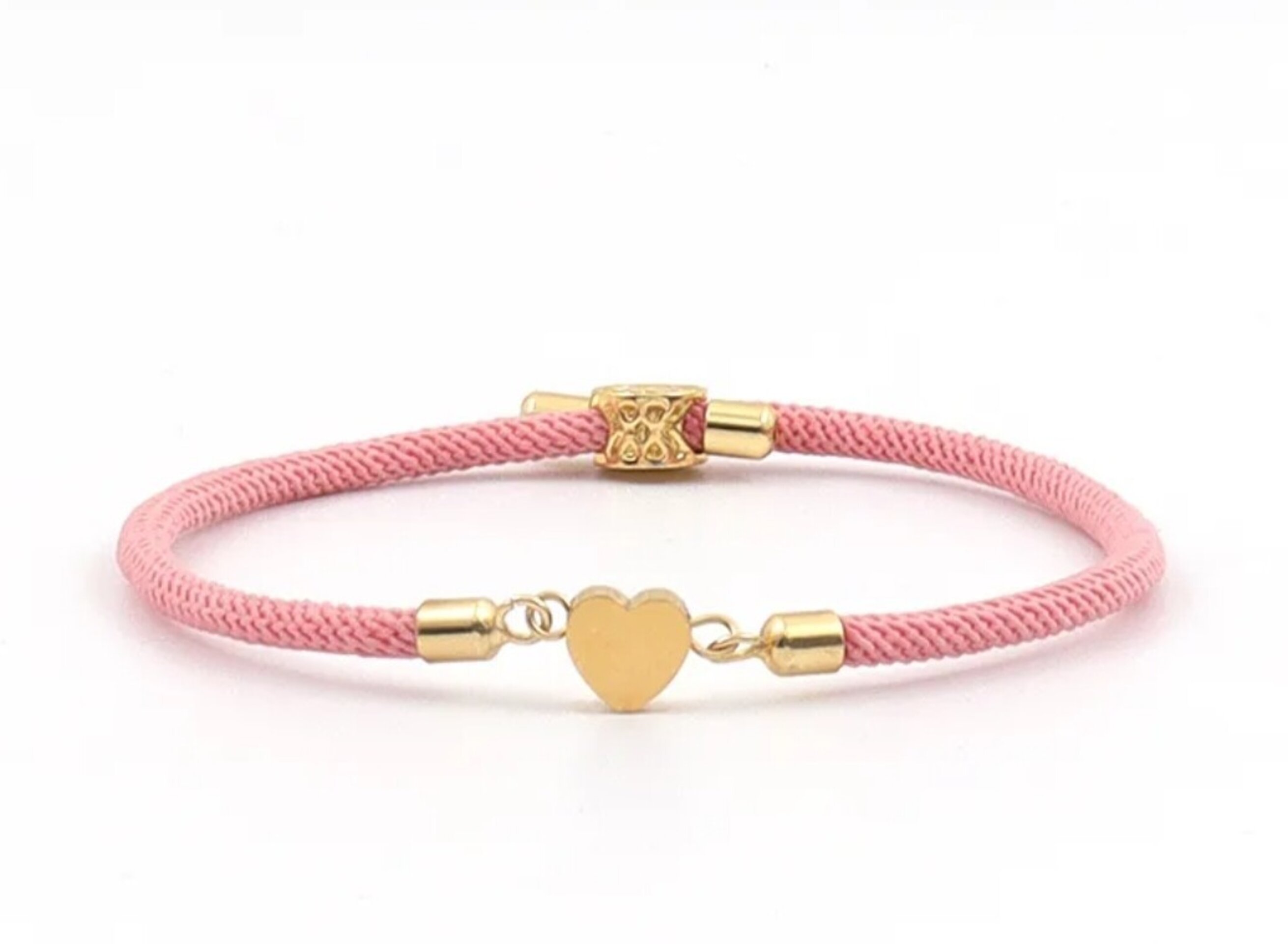 Pulsera con corazón y charm 4 colores - 2