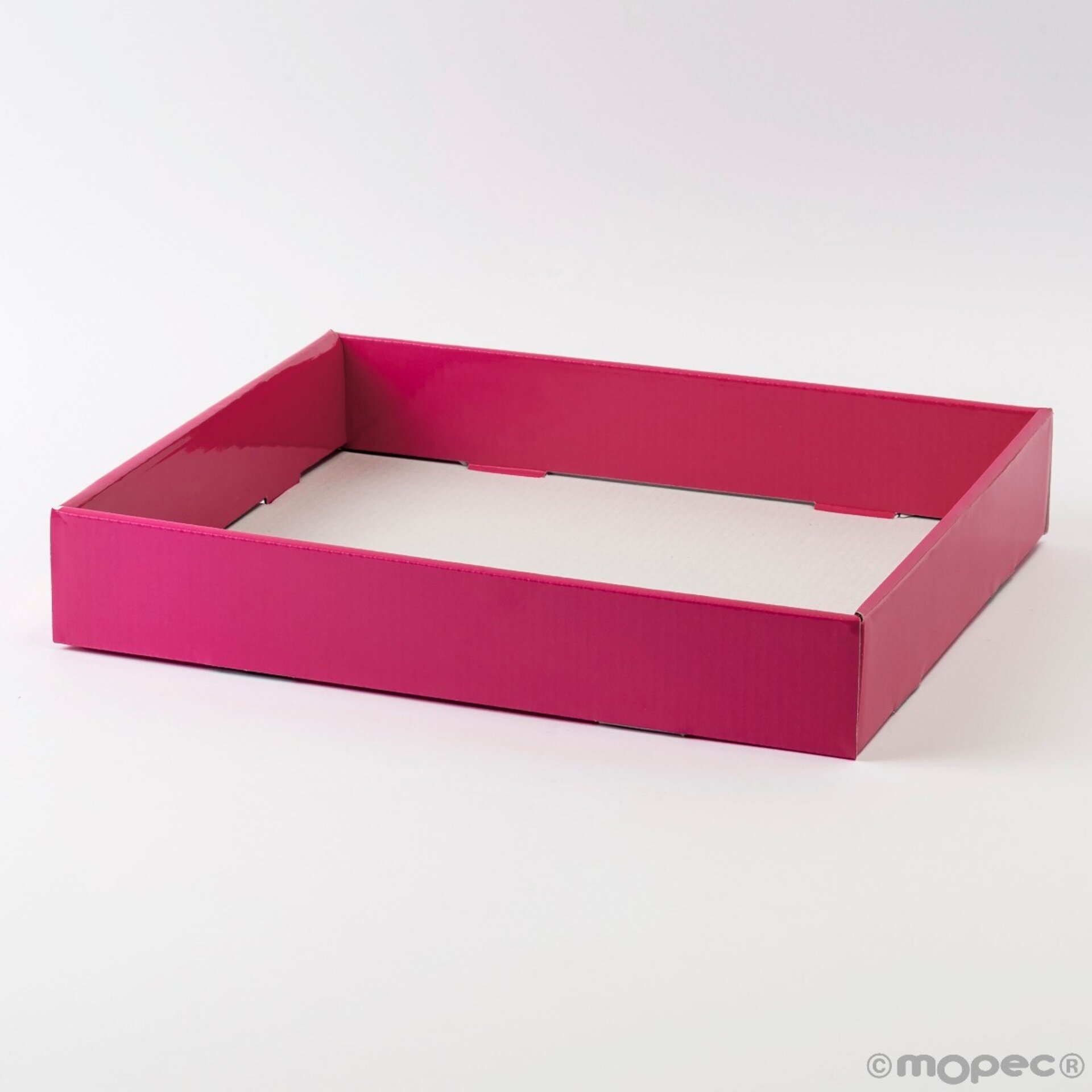 Bandeja lujo charol fucsia 27x24x4,5cm - 1