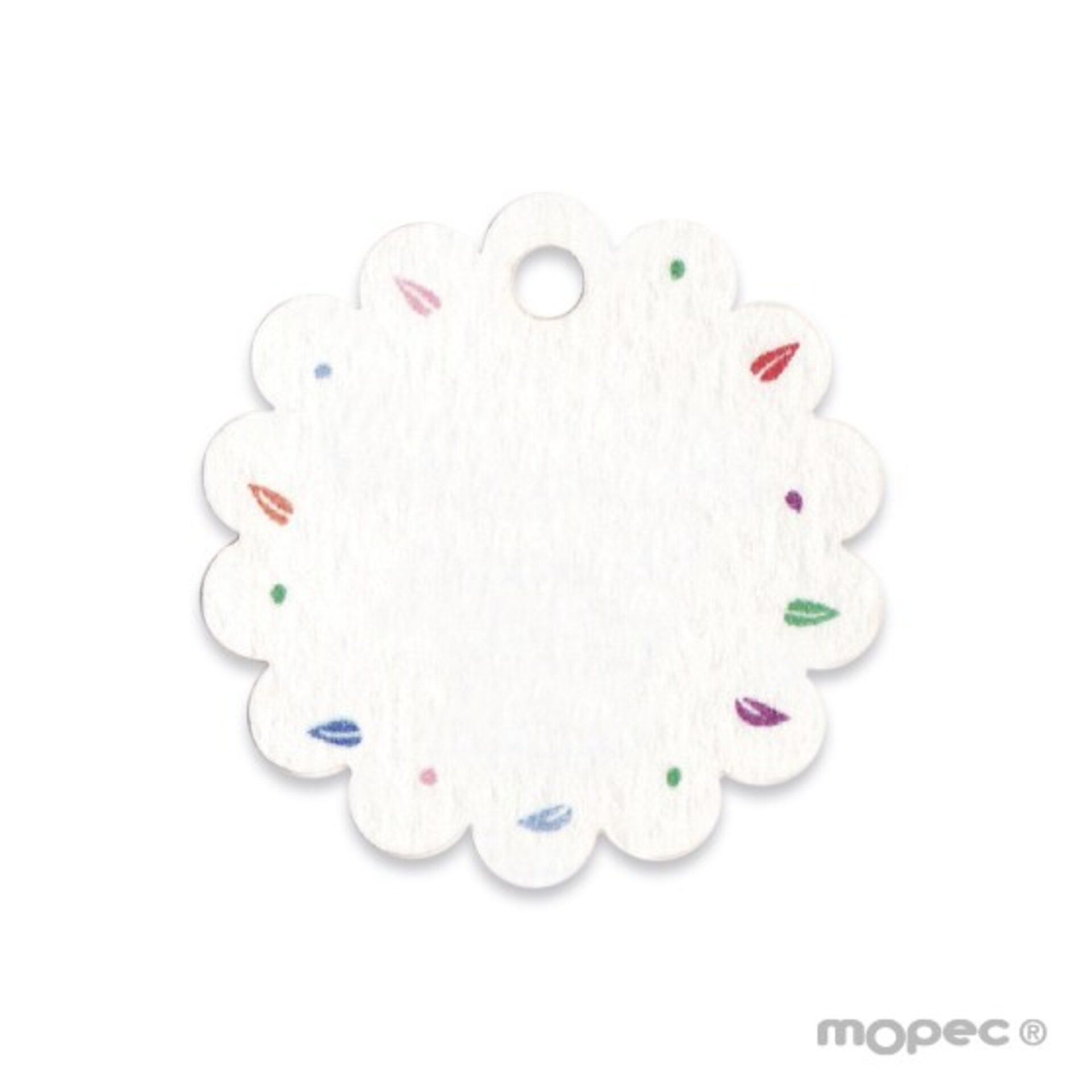 Tarjeta flor y hojitas de colores 3cm.(preciox54u)min54 0,25€ - 2
