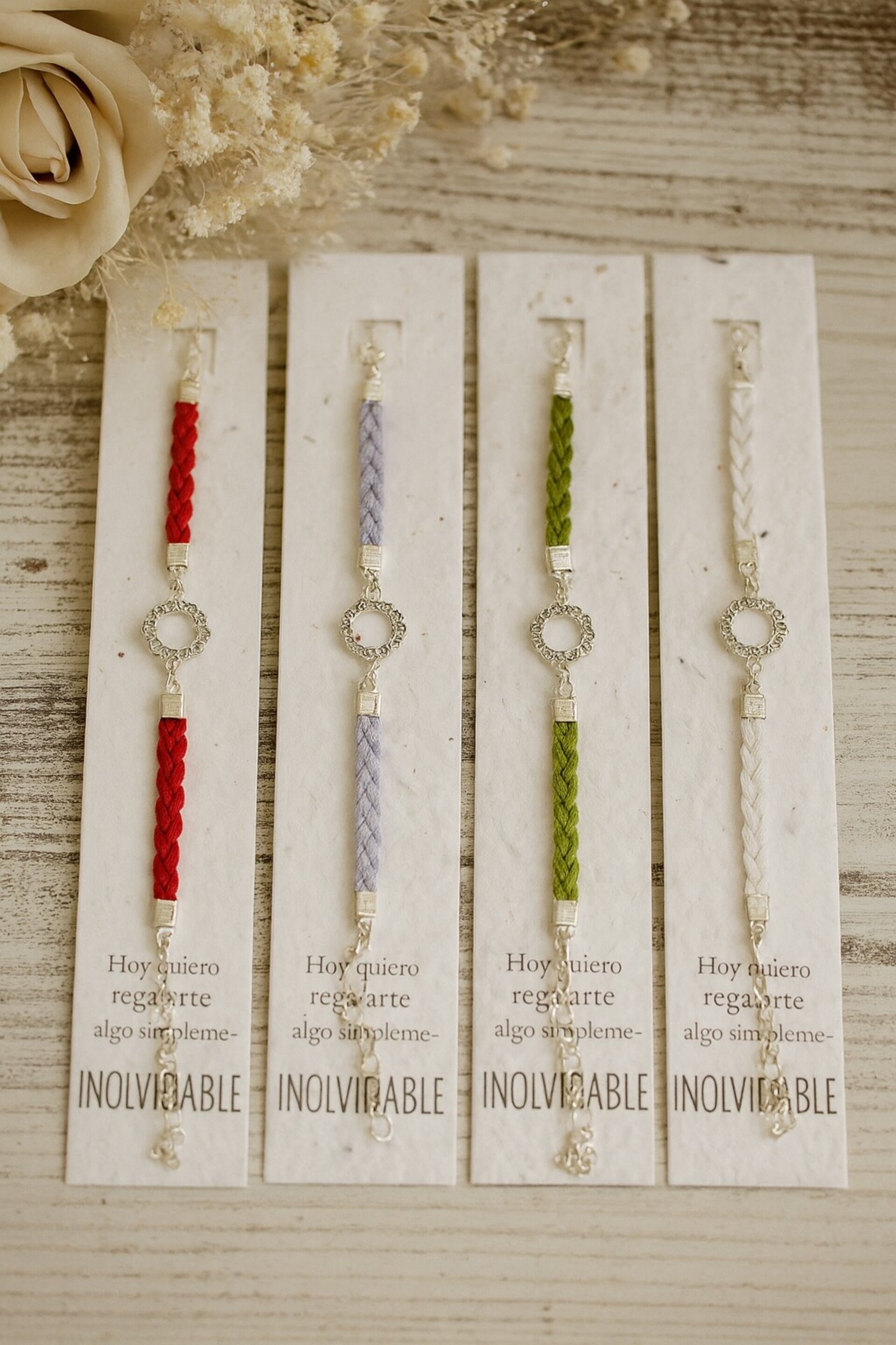 Pulsera trenzada con abalorios con papel de semillas - 2