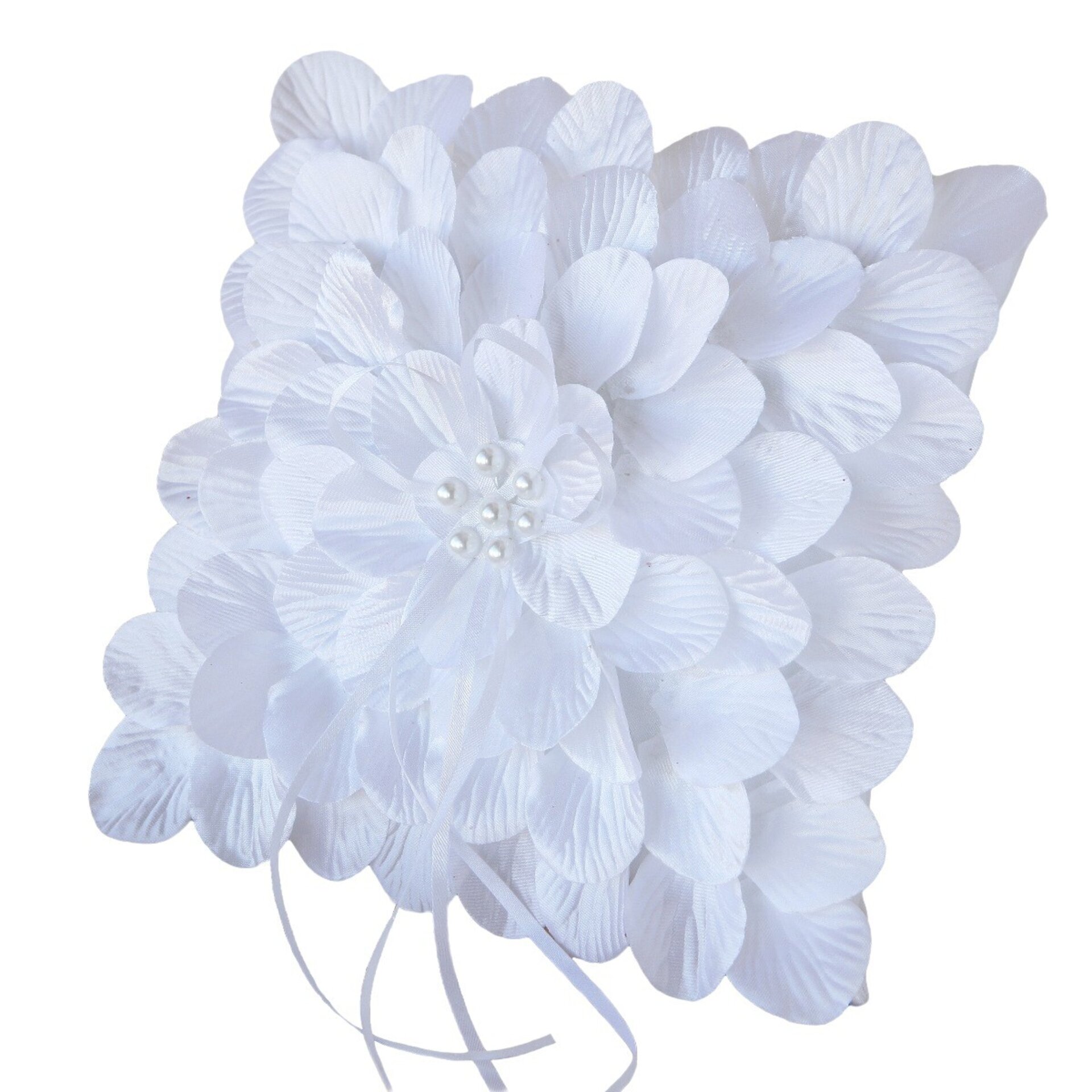 Cojín blanco pétalos 20x20cm "PROMOCIÓN" - 1