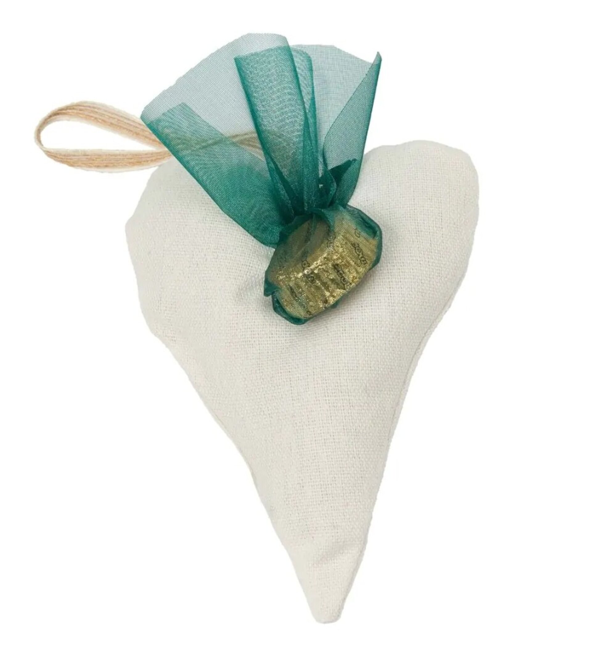 Cojín corazón con colgante decorado acebo y 1 bombón 2€ min 12 - 2