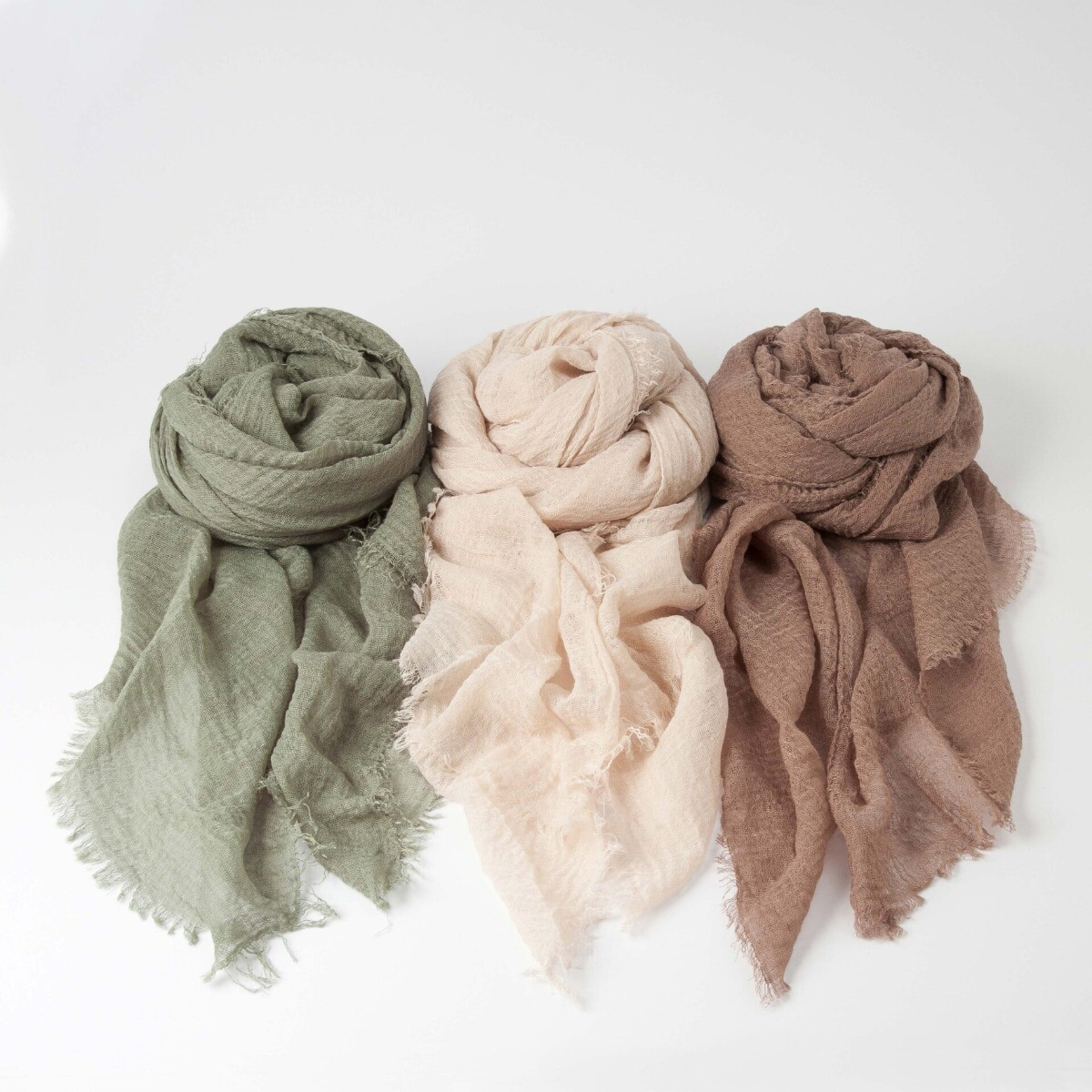 pashmina verde beige y marrón min 3 precio ud 4,80€ - 2